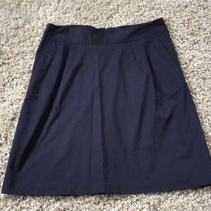 Lands end navy skirt